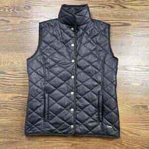 Outback Trading Company Vest Womens‎ XL Black Paisley Quilted Snap Front Pockets